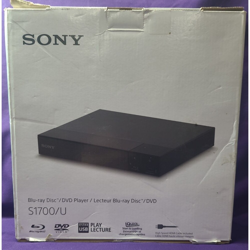 Sony BDP-S1700U Blu-ray & DVD Player Dolby Digital TrueHD/DTS - NIOB